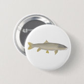 Gouden Mahseer Ronde Button 5,7 Cm (Voorkant /achterkant)