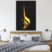 Gouden Majesteit: De Goddelijke Naam ALLAH Canvas Afdruk (Insitu (Slaapkamer))