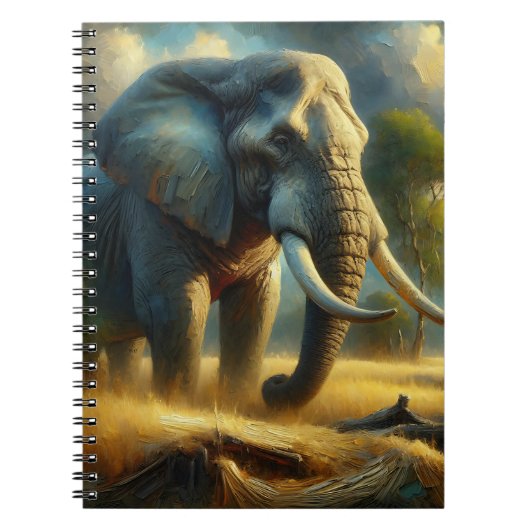 Gouden Majesteit Olifant Notitieboek (Voorkant)