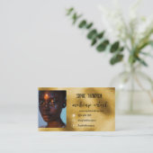 Gouden Make-up artist foto arcode Visitekaartje (Staand voorkant)