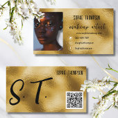Gouden Make-up artist foto arcode Visitekaartje