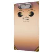 Gouden make-up ogen wimpers glam gepersonaliseerd klembord (Links)