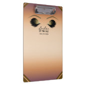 Gouden make-up ogen wimpers glam gepersonaliseerd klembord (Rechts)