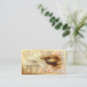 Gouden Make-up Oog Wimpers Visitekaartje (Staand voorkant)