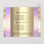 Gouden Make-up Schoonheidssalon Roze Haar Nagels P Flyer (Achterkant)