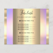 Gouden Make-up Schoonheidssalon Roze Haar Nagels P Flyer (Voorkant)