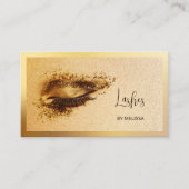 Gouden make-up wimpers visitekaartje (Voorkant)