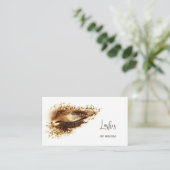 Gouden make-up wimpers visitekaartje (Staand voorkant)