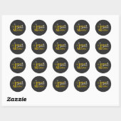 Gouden Mama Beer Liefde Groeit Ronde Sticker (Vel)