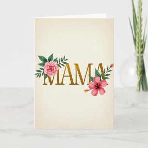 Gouden Mama Lieflijke Bloemkaart Kaart