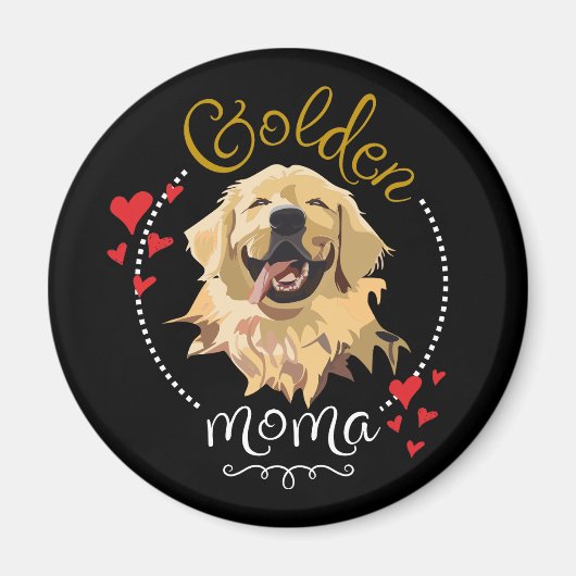 "Gouden Mama: Vier de liefde van Retrievers" Magneet (Voorkant)