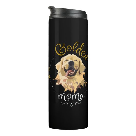 "Gouden Mama: Vier de liefde van Retrievers" Thermosbeker (Geroteerd rechts)