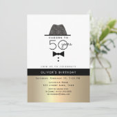 Gouden Man 50ste Verjaardag Kaart (Staand voorkant)