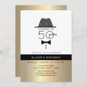 Gouden Man 50ste Verjaardag Kaart (Voorkant / Achterkant)
