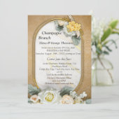 Gouden Mandala achtergrond met witte rozen Kaart (Staand voorkant)