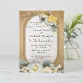 Gouden Mandala achtergrond met witte rozen Kaart (Staand voorkant)