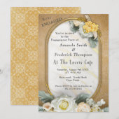 Gouden Mandala achtergrond met witte rozen Kaart (Voorkant / Achterkant)