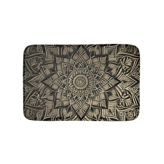 Gouden Mandala Badmat (Voorkant)