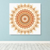 Gouden Mandala – Boho Spirituele Geometrie Muurkun Canvas Afdruk (Insitu (Houten vloer))