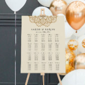 Gouden Mandala Bruiloft Zitplaats Grafiek Poster