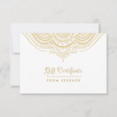 Gouden Mandala Cadeaubon Ontwerp (Voorkant)