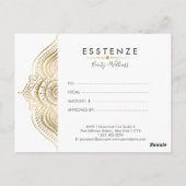 Gouden Mandala Cadeaubon Ontwerp Briefkaart (Achterkant)