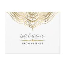 Gouden Mandala Cadeaubon Ontwerp