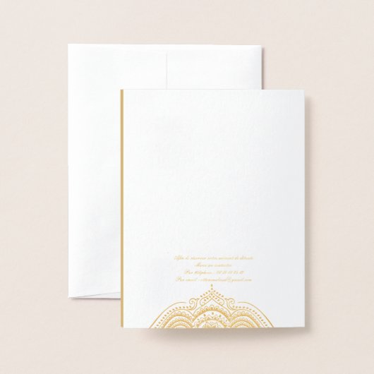 Gouden  mandala folie kaart (Met envelop)