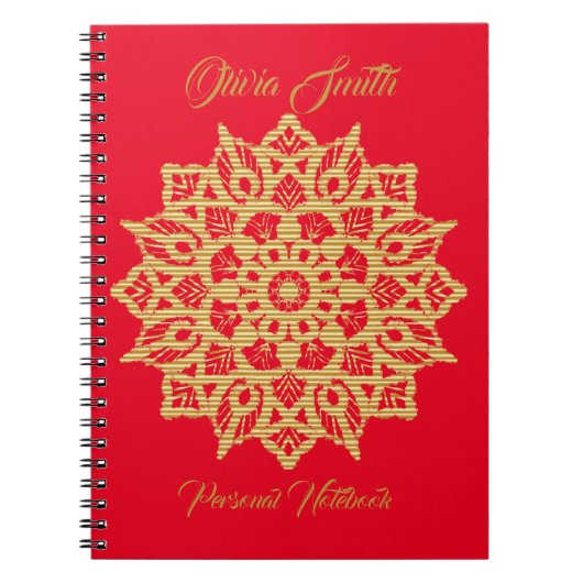 gouden mandala foto Notitieboek (Voorkant)