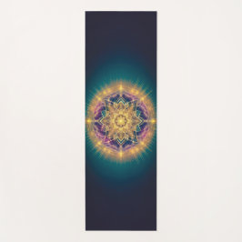 Gouden Mandala Gloed op Teal – Spiritueel Heilig Yogamat