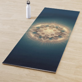 Gouden Mandala Gloed - Spirituele Symmetrie Yogamat