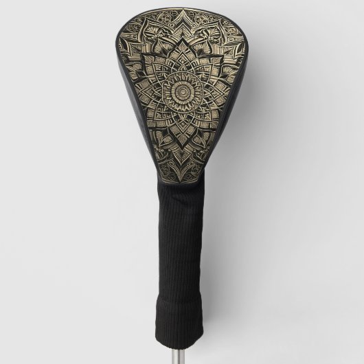Gouden Mandala Golfheadcover (Voorkant)