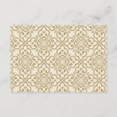 Gouden Mandala Indiase bruiloft details Informatiekaartje (Achterkant)