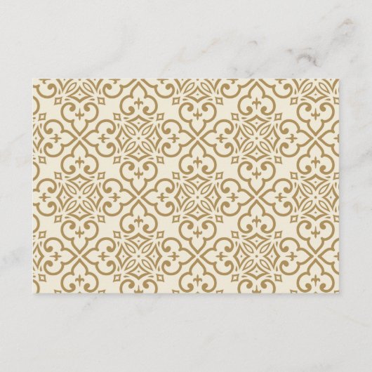 Gouden Mandala Indiase bruiloft details Informatiekaartje (Achterkant)