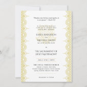 Gouden Mandala Katholieke Huwelijksbruiloft Missa  Kaart (Voorkant)