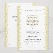 Gouden Mandala Katholieke Huwelijksbruiloft Missa  Kaart (Voorkant / Achterkant)
