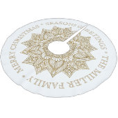 Gouden Mandala Kerstmis Groeten Kerstboom Rok (Gekanteld)