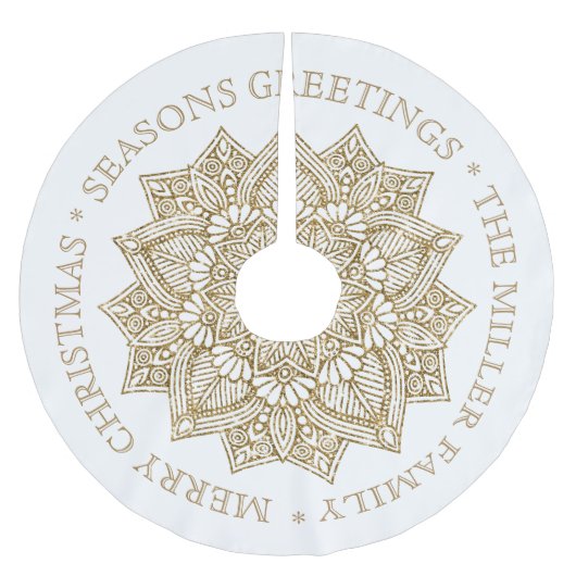 Gouden Mandala Kerstmis Groeten Kerstboom Rok (Voorkant)