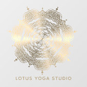 Gouden Mandala Klasse Luxe Chic Reiki Yoga Studio Raamsticker (Vel)