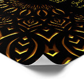 Gouden mandala klassieker elegante luxe drink menu poster (Hoek)