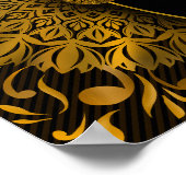 Gouden mandala klassieker elegante luxe drink menu poster (Hoek)