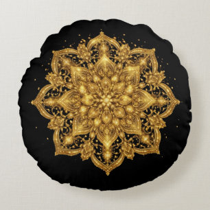 Gouden Mandala Kussen Luxe Decoratie Worp 