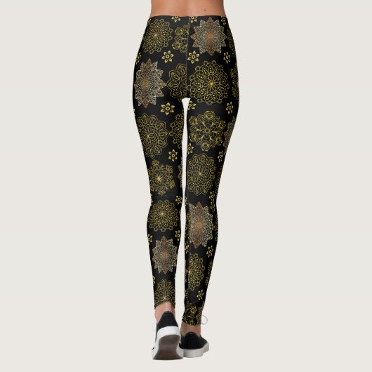 gouden mandala leggings (Achterkant)