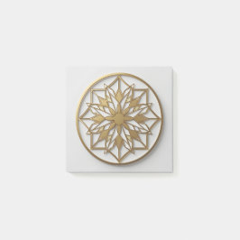 Gouden Mandala Medaillon | Elegante Notitieboek Post-it® Notes
