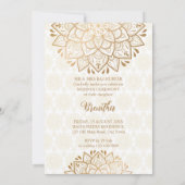 Gouden mandala Mehndi Indiase bruiloft Kaart (Achterkant)