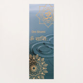Gouden Mandala Om Shanti Meditatie Yogamat (Achterkant)