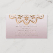 Gouden Mandala op Mauve Shimmer Visitekaartje (Achterkant)