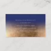 Gouden Mandala op Navy Blue Yoga Visitekaartje (Achterkant)