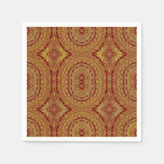 Gouden Mandala Op Rood  Servet
