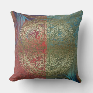 Gouden Mandala op veren - Kussen